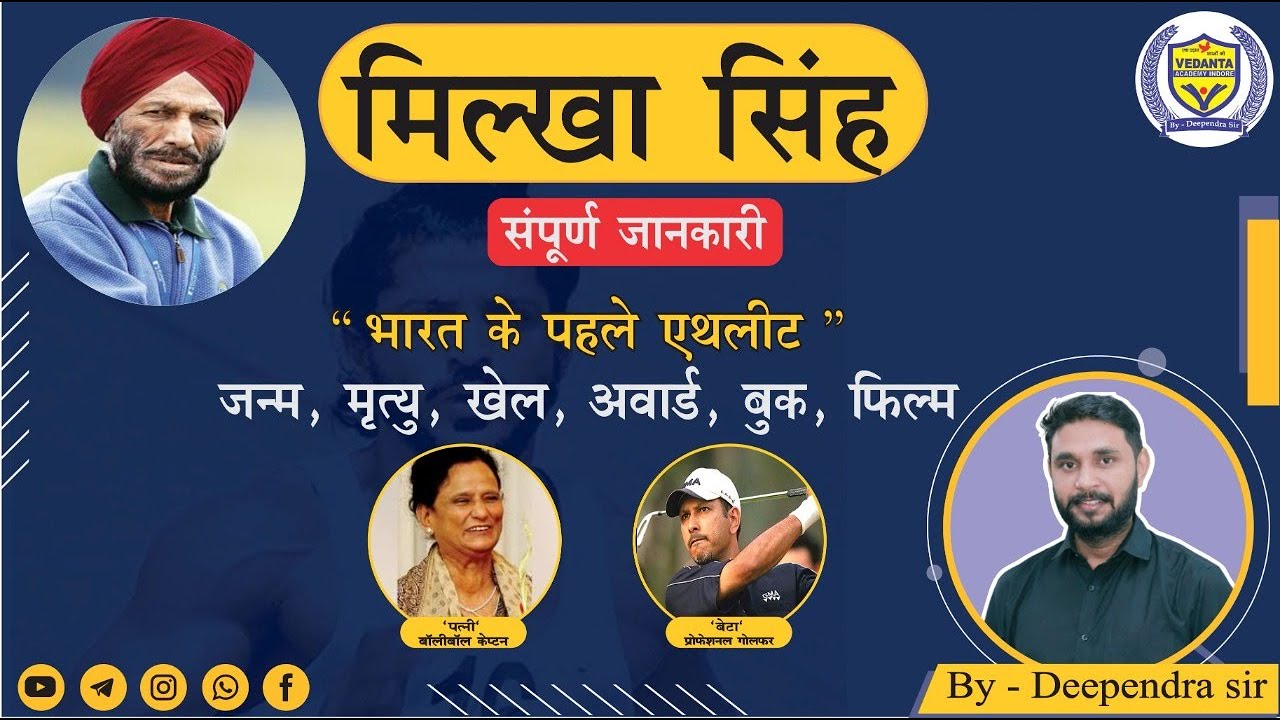 Current Affairs II Sir Milkha Singh II By - Deependra Sir II Vedanta Academy Indore