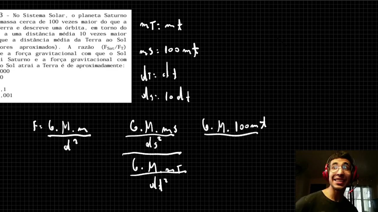 FÍSICA FUVEST 2000 - LEI DA GRAVITAÇÃO UNIVERSAL