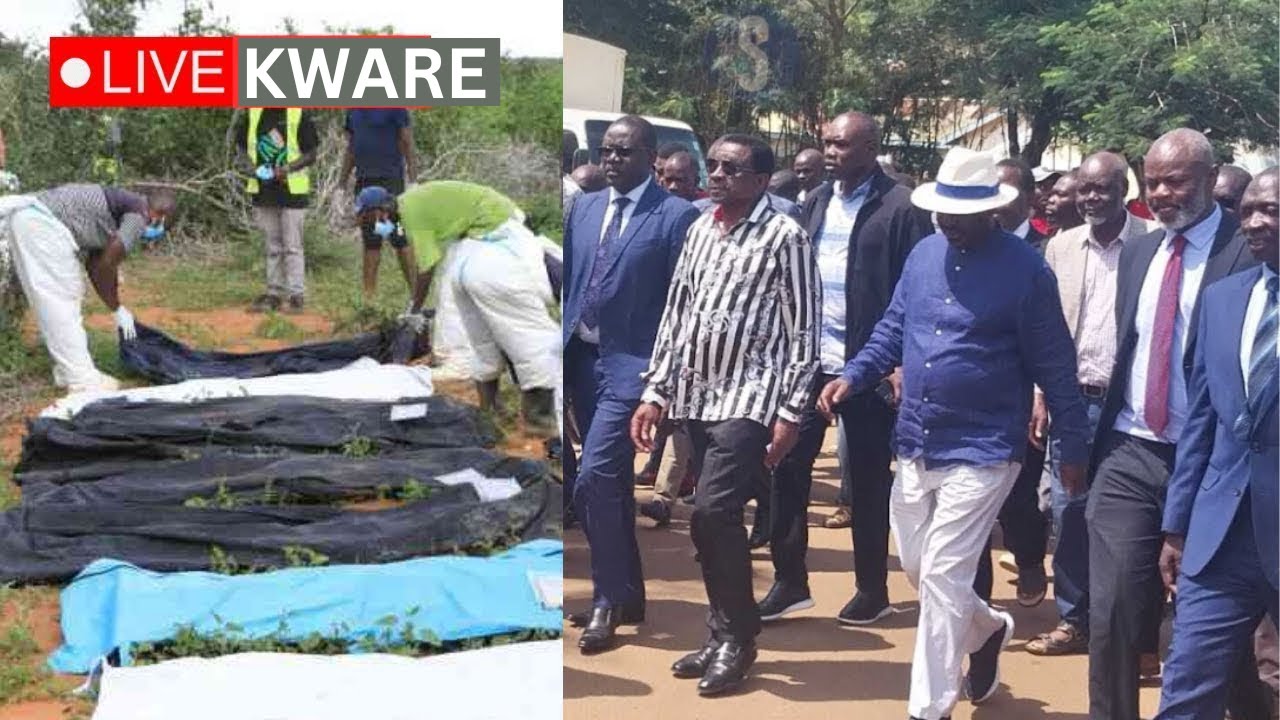 LIVE: Raila Odinga and Azimio brigades makes an impromtu vist at kware where dead bodies were found!
