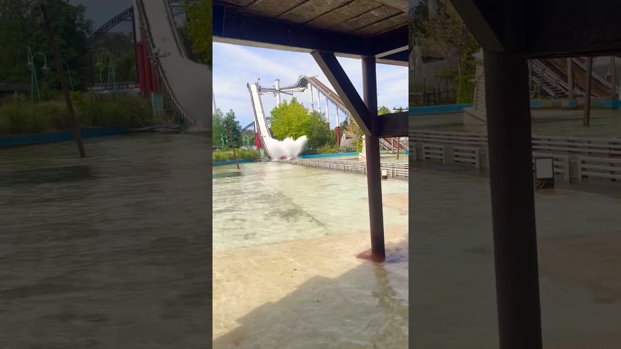 😵👀 #youtubeshorts #themepark #thorpepark #wateride #ride #splash #sub #trending #wet #amusmentpark