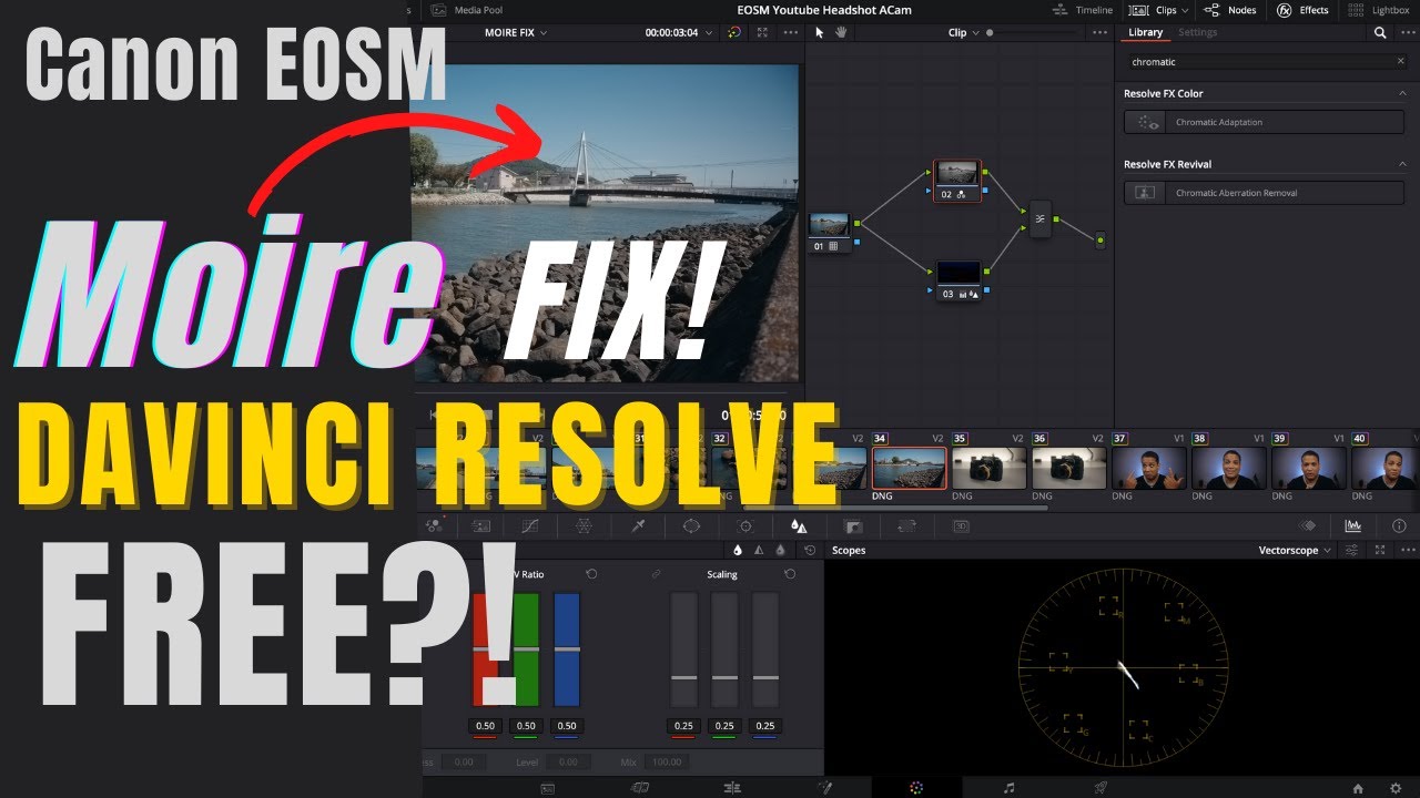 How To Fix Moire CA Davinci Resolve FREE?! | Canon EOS-M