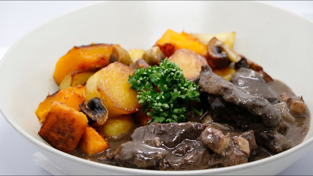 Joue de boeuf au vin rouge, cuisson sous vide, basse température