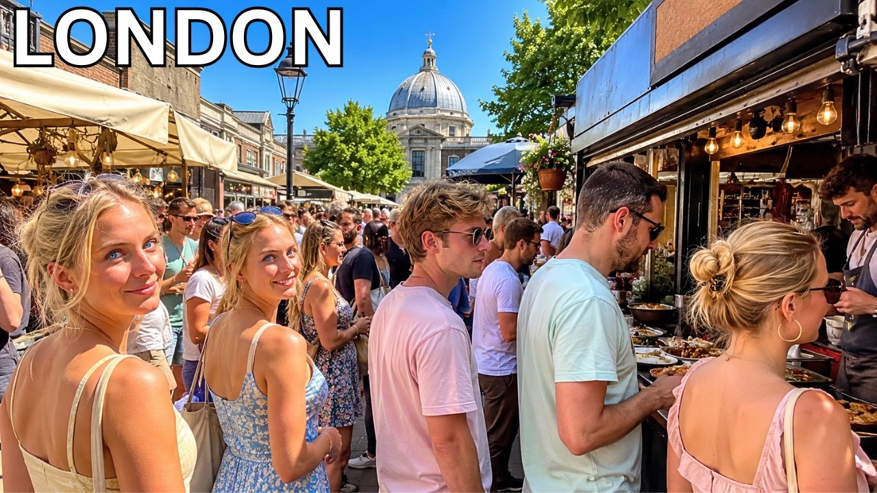 🇬🇧 LONDON HEATWAVE WALK 🔥 There's a Market in London Everyone Should Visit | Greenwich Market (4K)