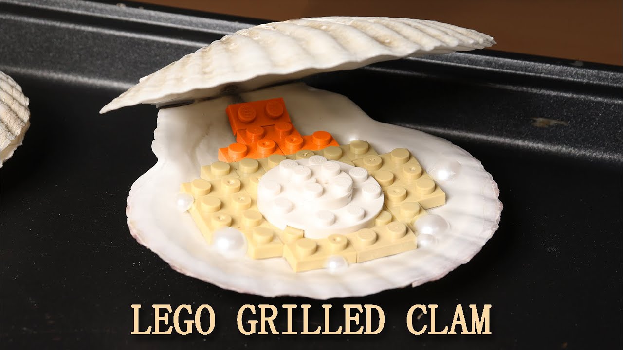 Lego Grilled Clam - Lego In Real Life/ Stop Motion Cooking ＆ ASMR