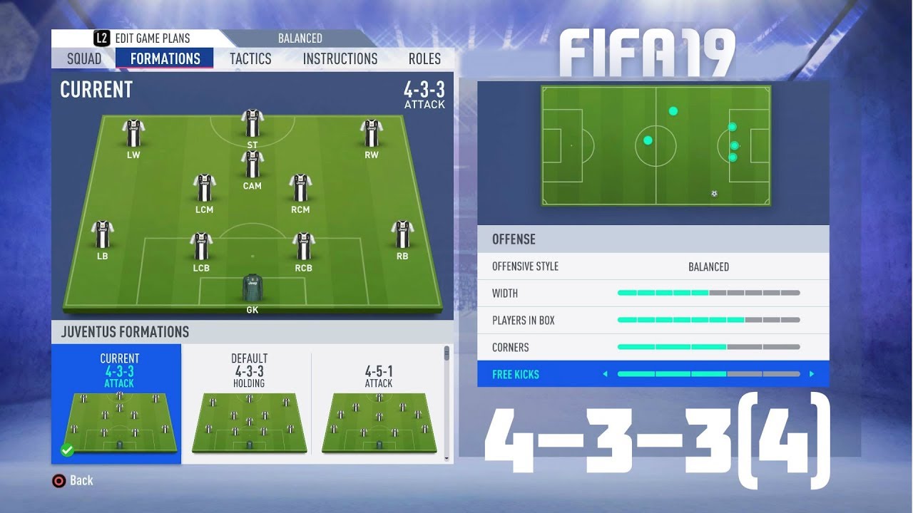 FIFA 19 ЛУЧШАЯ РАССТАНОВКА (4-3-3(4)) УРОК - Лучшие пользовательские тактики, инструкции и многое...