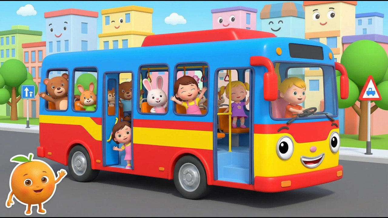 O ônibus colorido la la la                                                  #criança #desenho #bebes