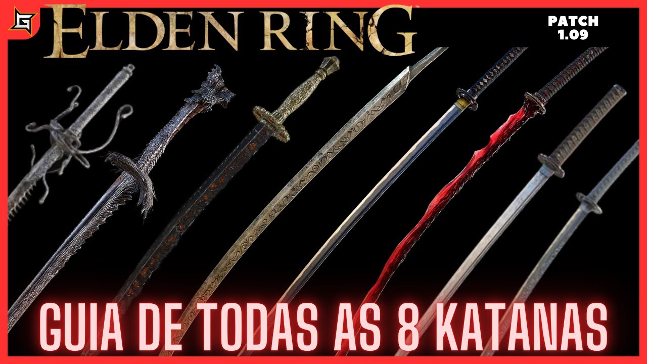 🟠Elden Ring: Guia de todas as Katanas do jogo! #eldenring #guia #katana #iniciante  #bleeding