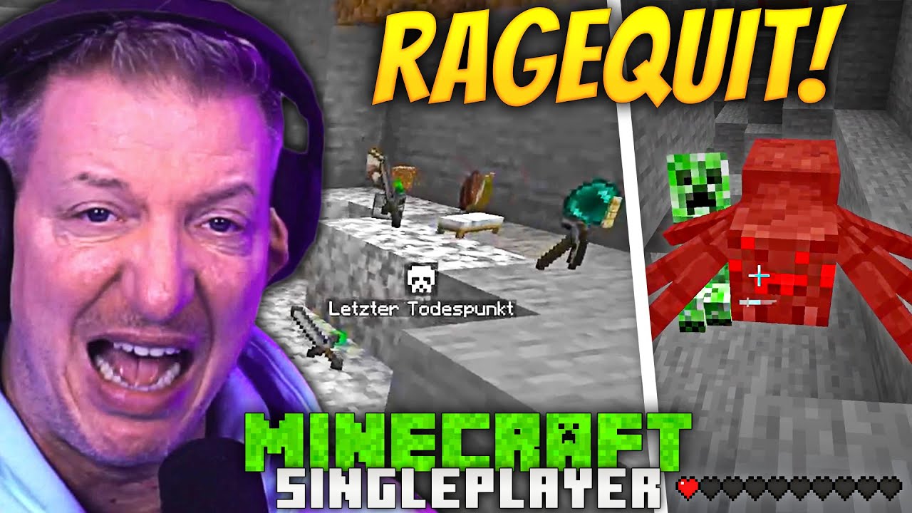 Minecraft hat mich GEBROCHEN💀😱 RAGEQUIT wegen HÖHLE🤬🤣 | SCHRADIN im MINECRAFT💎⛏️ SINGLEPLAYER #4