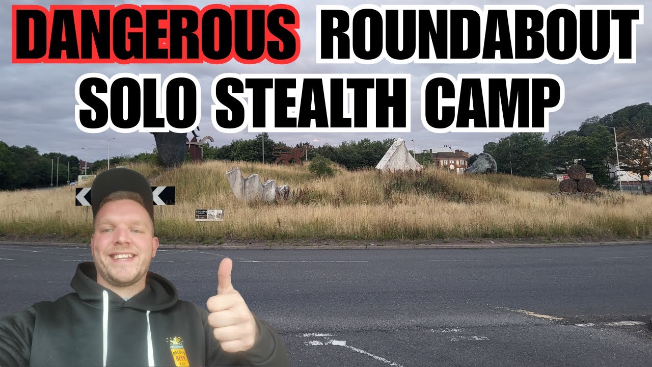 Stealth Camping At A DANGEROUS Roundabout