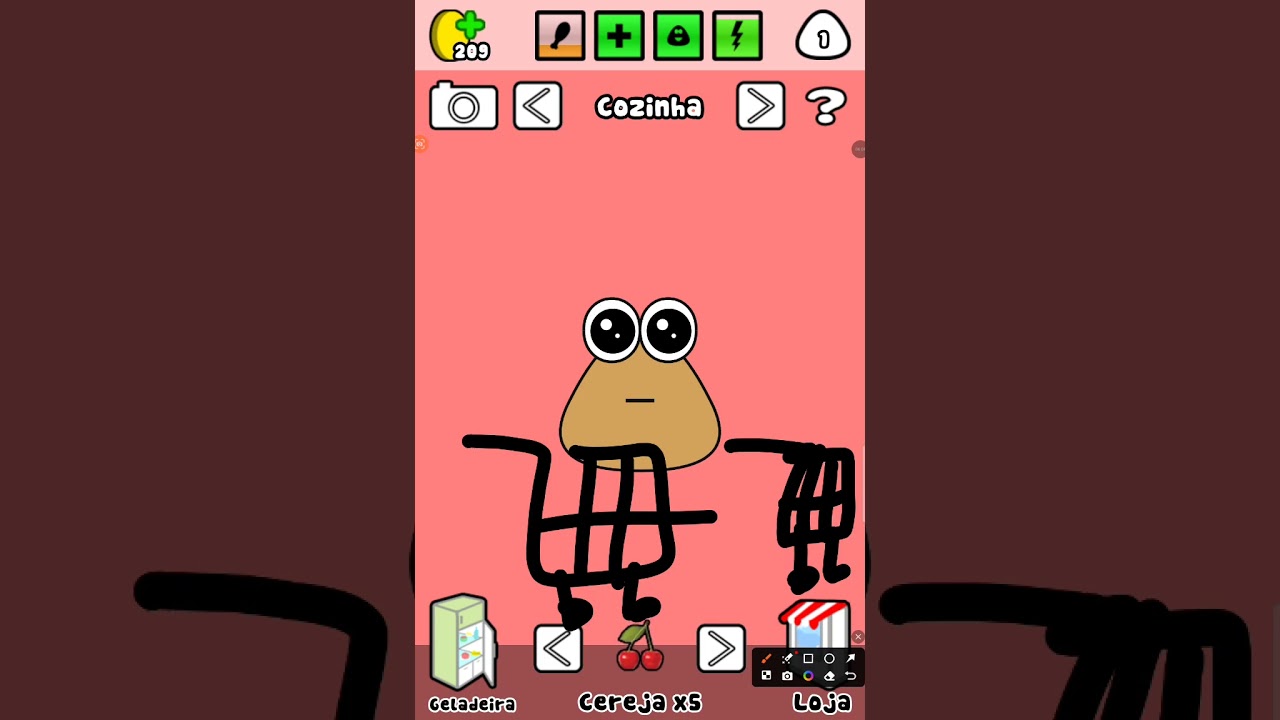 O Pou fez birra no shopping