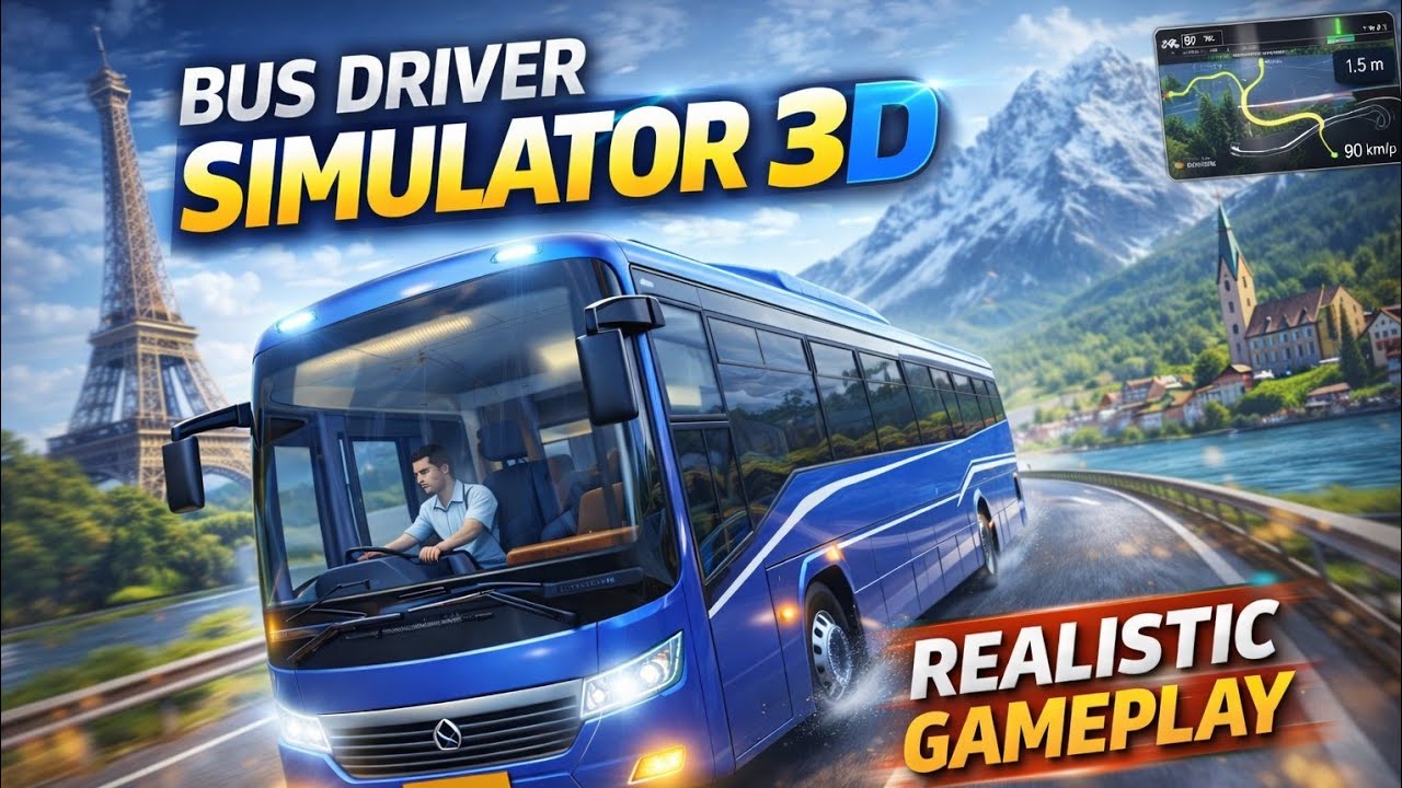 Bus Simulator Gameplay | City Bus Driving Game | Realistic Bus Driving Experience 🚍