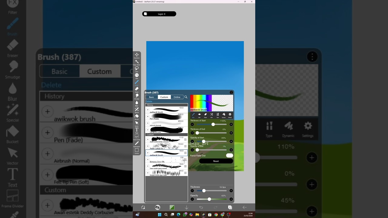 Drawing Simple Landscape #ibispaintx #painting #art #digitalart #tutorial #drawingprocess