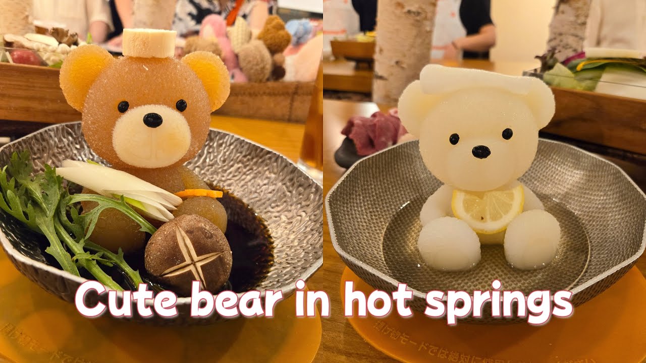 Japanese eat cute bears!? ◆Kumachan Onsen ◆Tokyo Shibuya