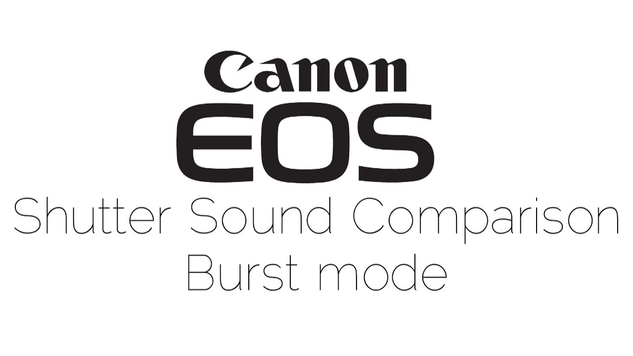 Comparison of Canon EOS Burst Shutter Sounds (visual)