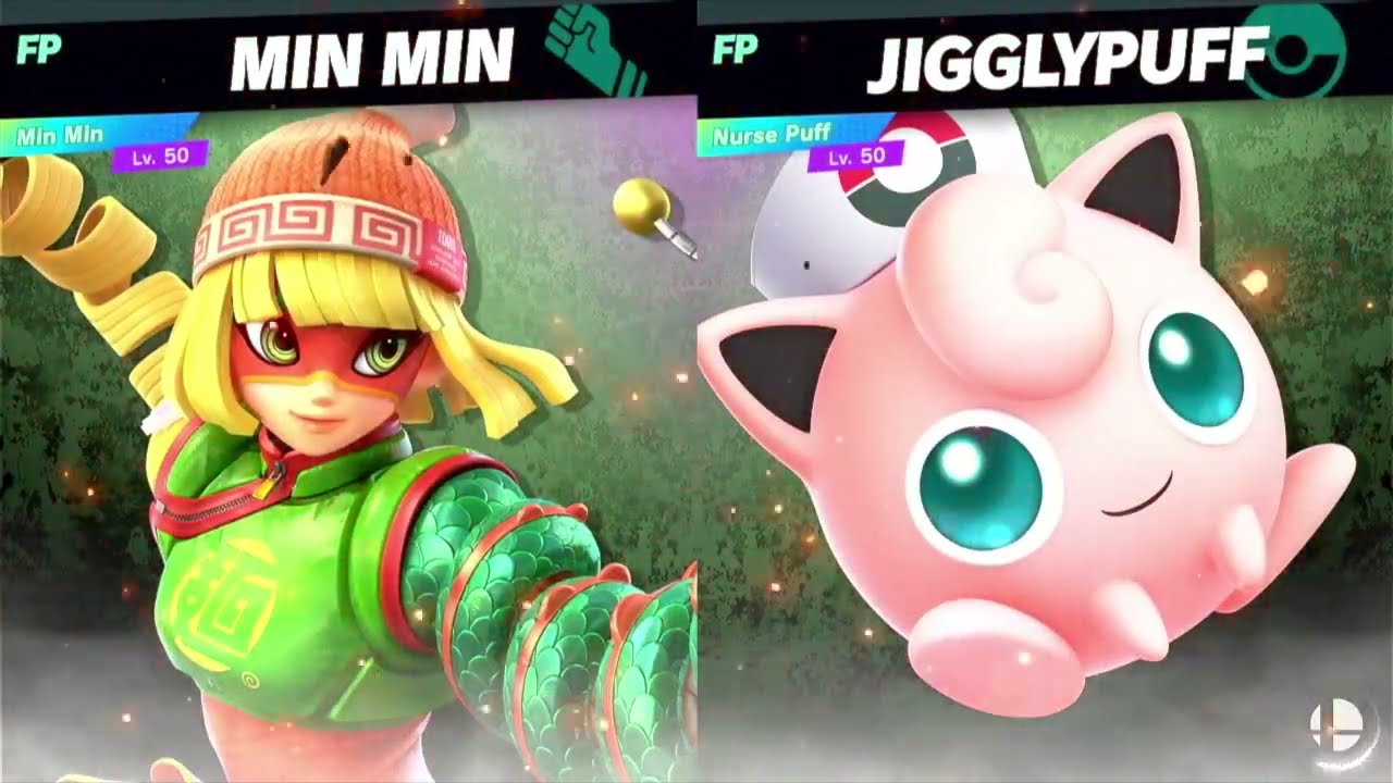 Super Smash Bros Ultimate Amiibo Fights Min Min vs Nurse Puff