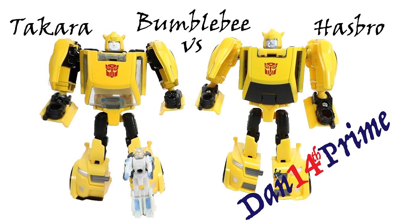 Bumblebee Transformers Takara Legends vs Hasbro Titans Return