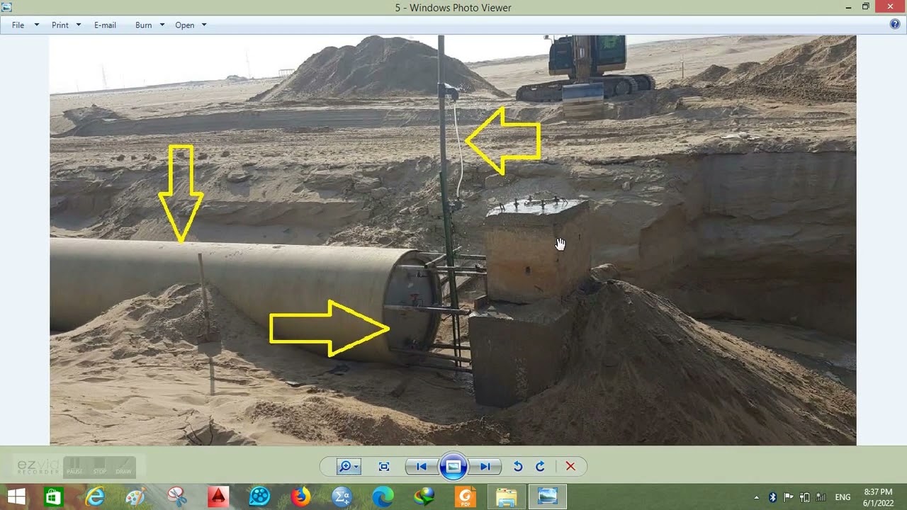 CEW 308.  Infrastructure 🦜 part 19 . Storm Pipe Hydro Tes اختبار التسريب