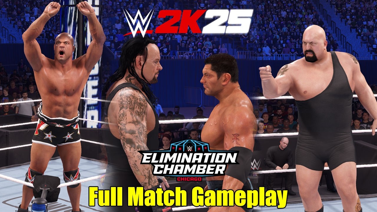 WWE 2K25 Undertaker wins Elimination Chamber - Full Match Gameplay