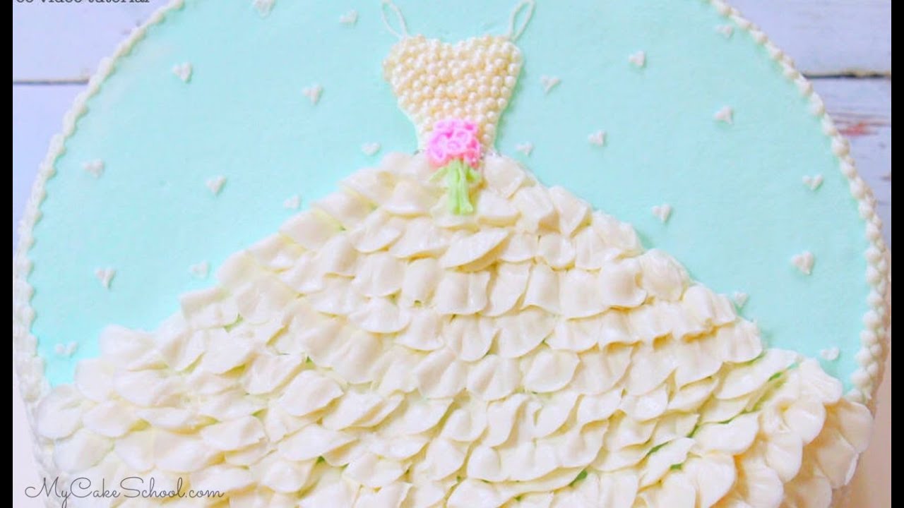 Wedding Shower Cake Design with Buttercream Dress!