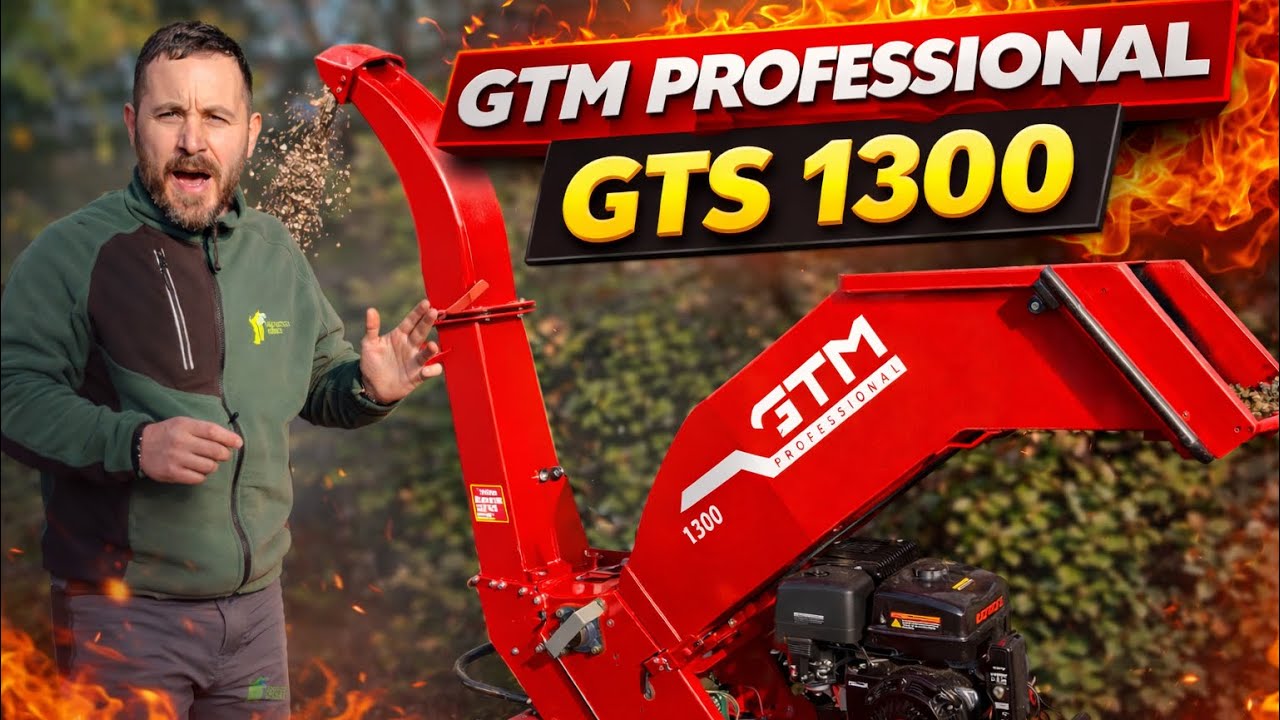 GTM Professional biocippatore cippatore GTS 1300 Cingolato - video recensione - giardinaggio 