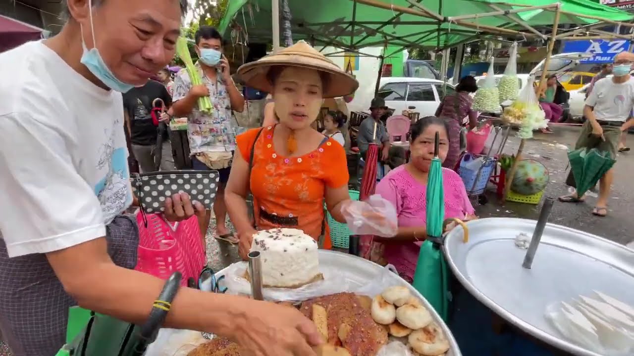 🇲🇲 Янгон, Мьянма | Утренний рынок в Чайнатауне и оживленная уличная еда