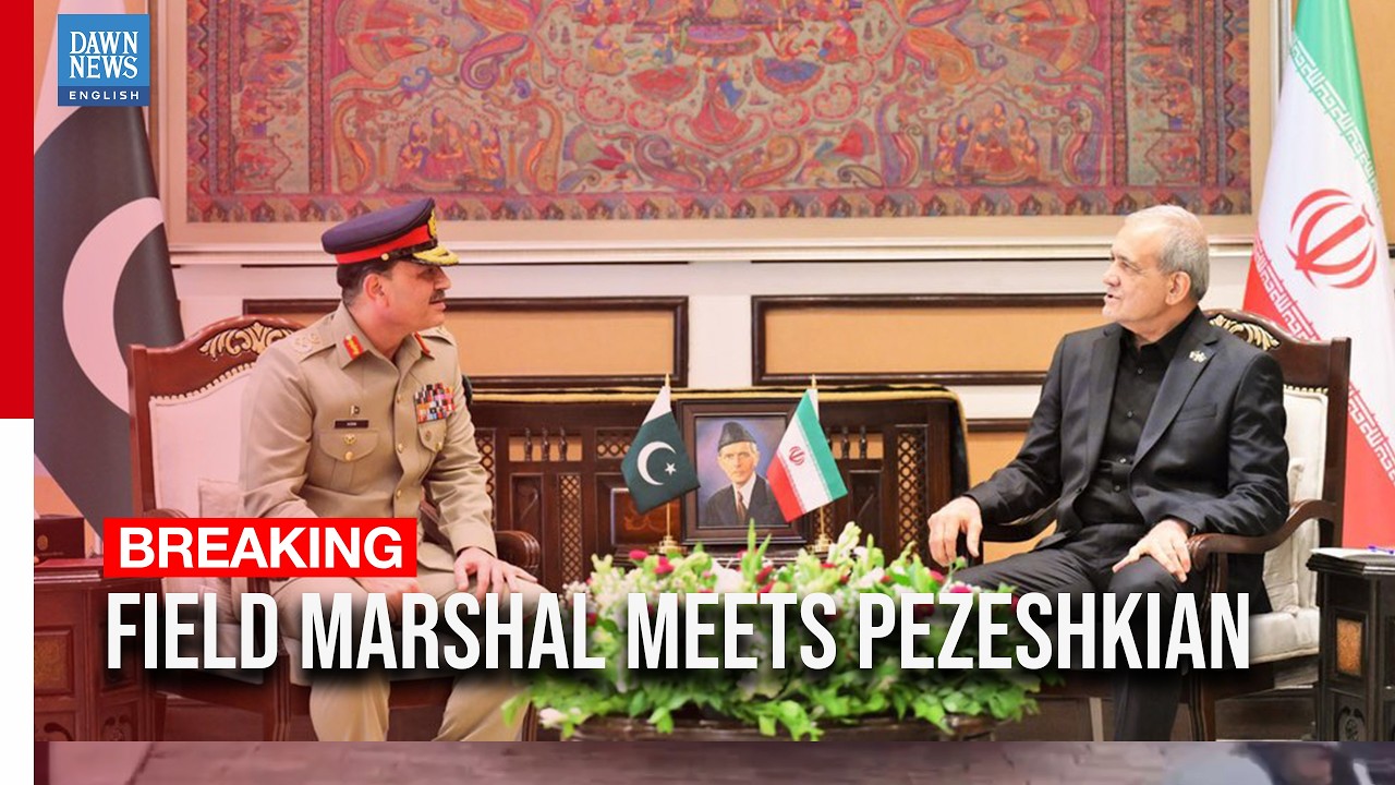 BREAKING: Field Marshal Asim Munir Meets Iranian President Pezeshkian in Islamabad
