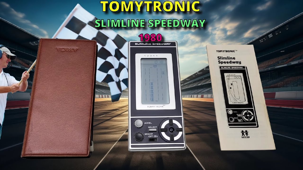 Винтажный ручной звукосниматель: 1980 Tomy Slimline Speedway LCD Game. Распаковка и ремонт!