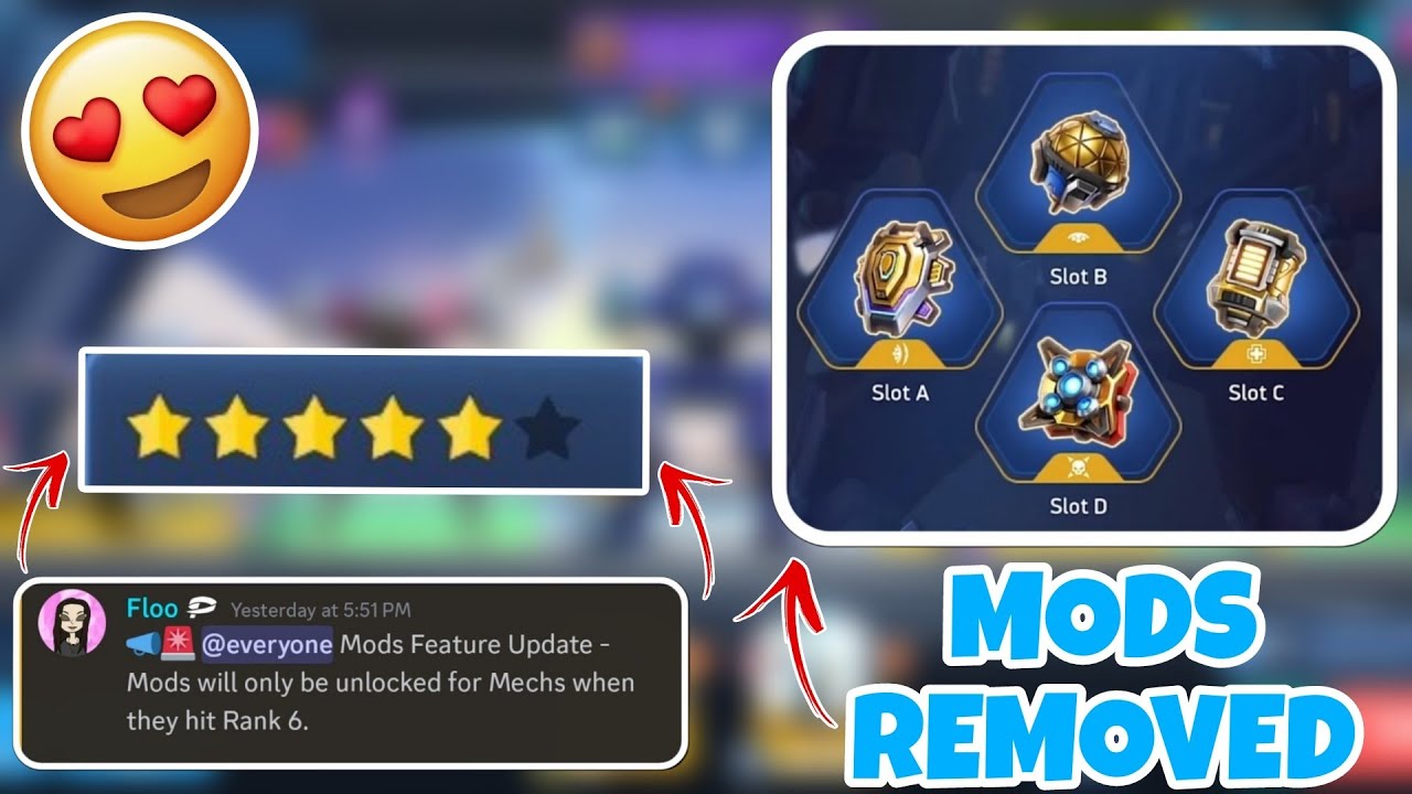 MODS REMOVED😍|NO MORE MODS|MECH ARENA