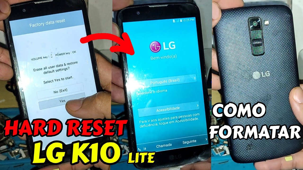 HARD RESET LG K10 LITE, COMO FORMATAR, RESETAR, RESTAURAR, ZERAR, LIMPAR MEMÓRIA CHEIA, VÍRUS...