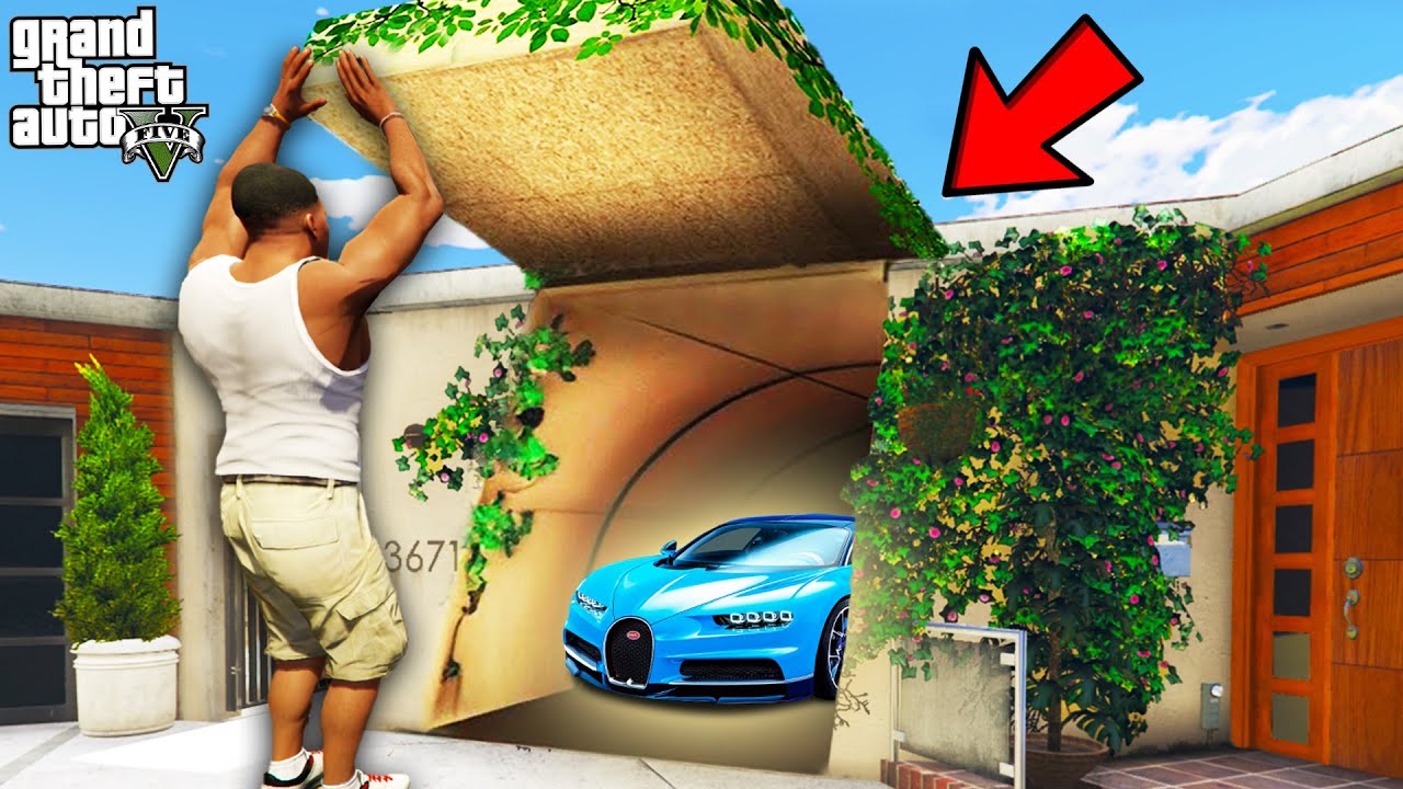 Franklin Found THE SECRET TUNNEL Near Franklin's House in GTA 5 | SHINCHAN and CHOP