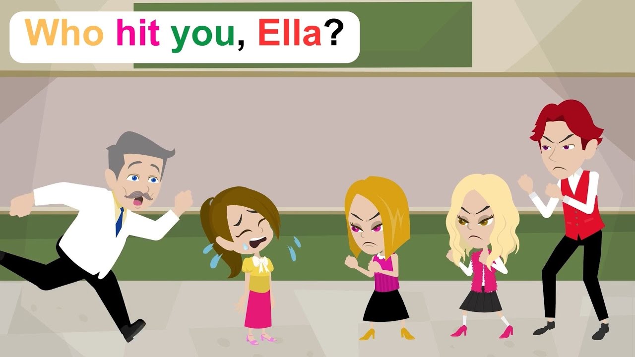 Who hit Ella? - Funny English Animated Story - Ella English