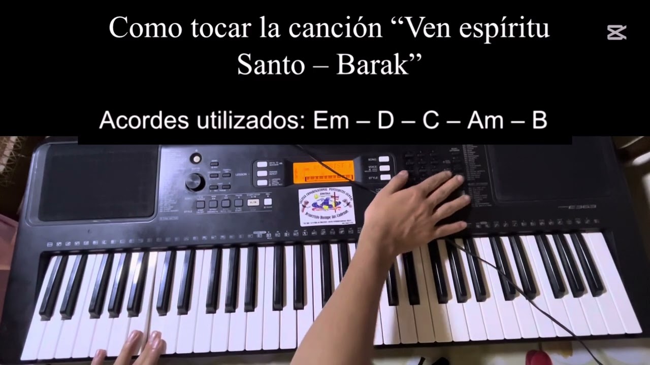Tutorial: Cómo tocar “Ven Espíritu Santo” de Barak en piano