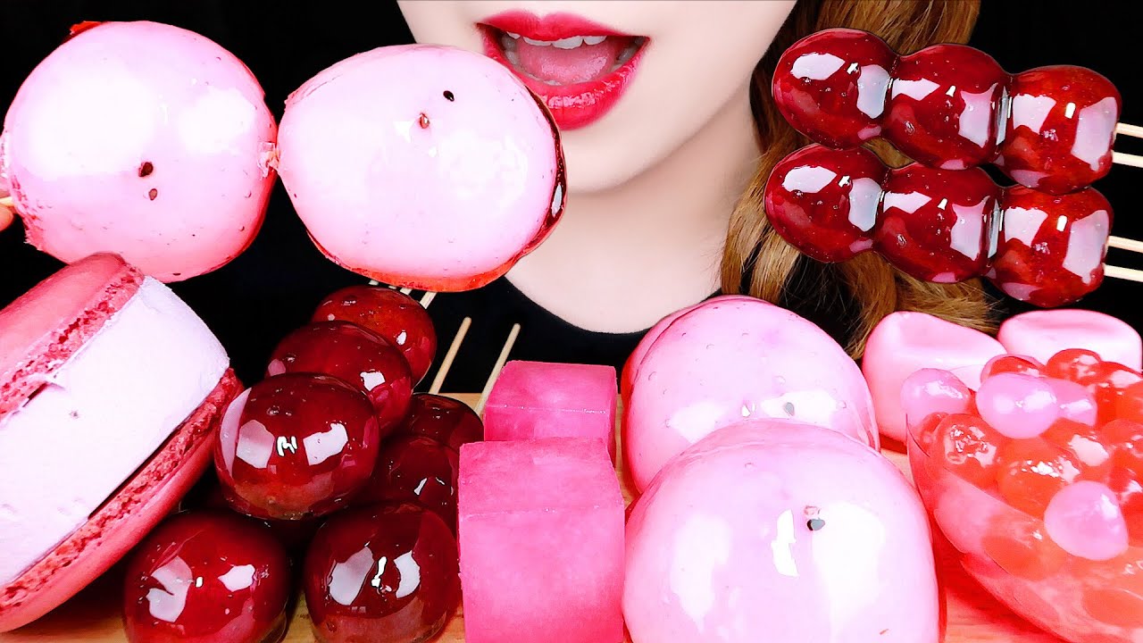 ASMR TANGHULU, ICE CUBE, MACARON ICE CREAM 탕후루, 아이스큐브, 마카롱아이스크림 먹방 EATING SOUNDS MUKBANG NO TALKING
