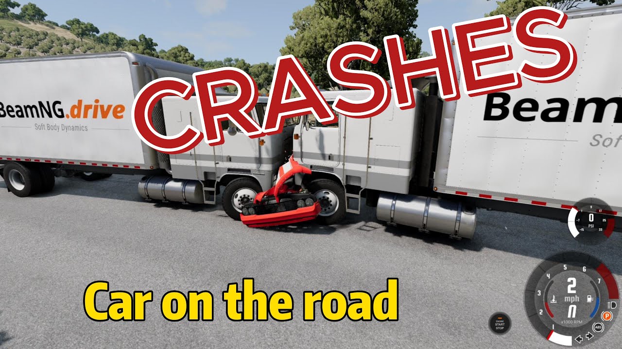 Unbelievable Road Crash in BeamNG.drive #beamngdrivefun