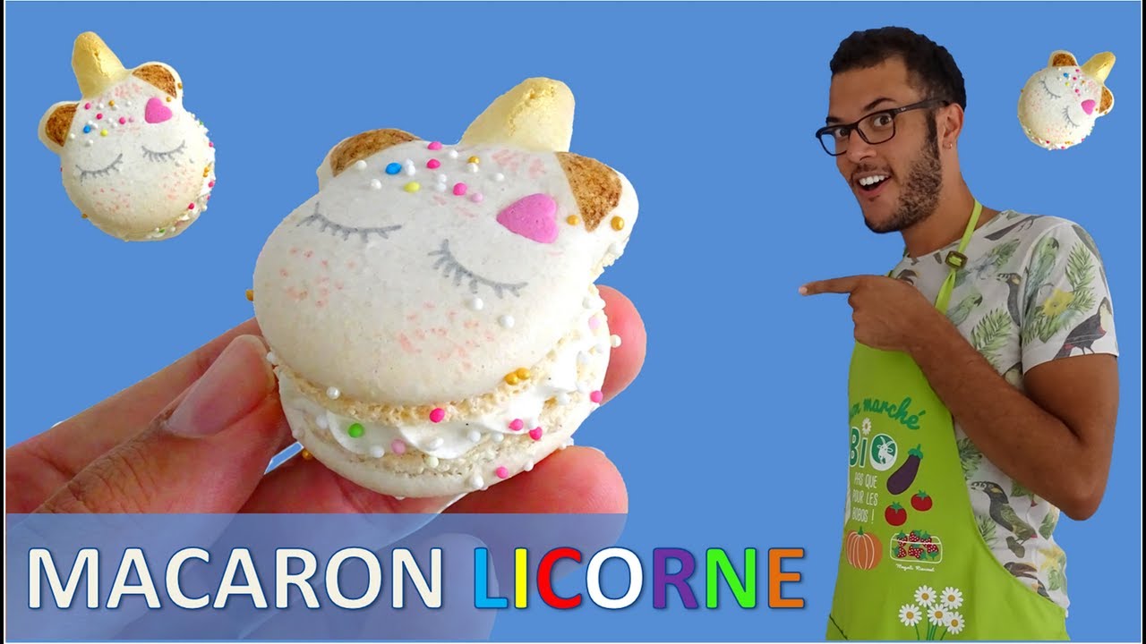 RECETTE MACARON LICORNE / Unicorn Macarons (English subs)