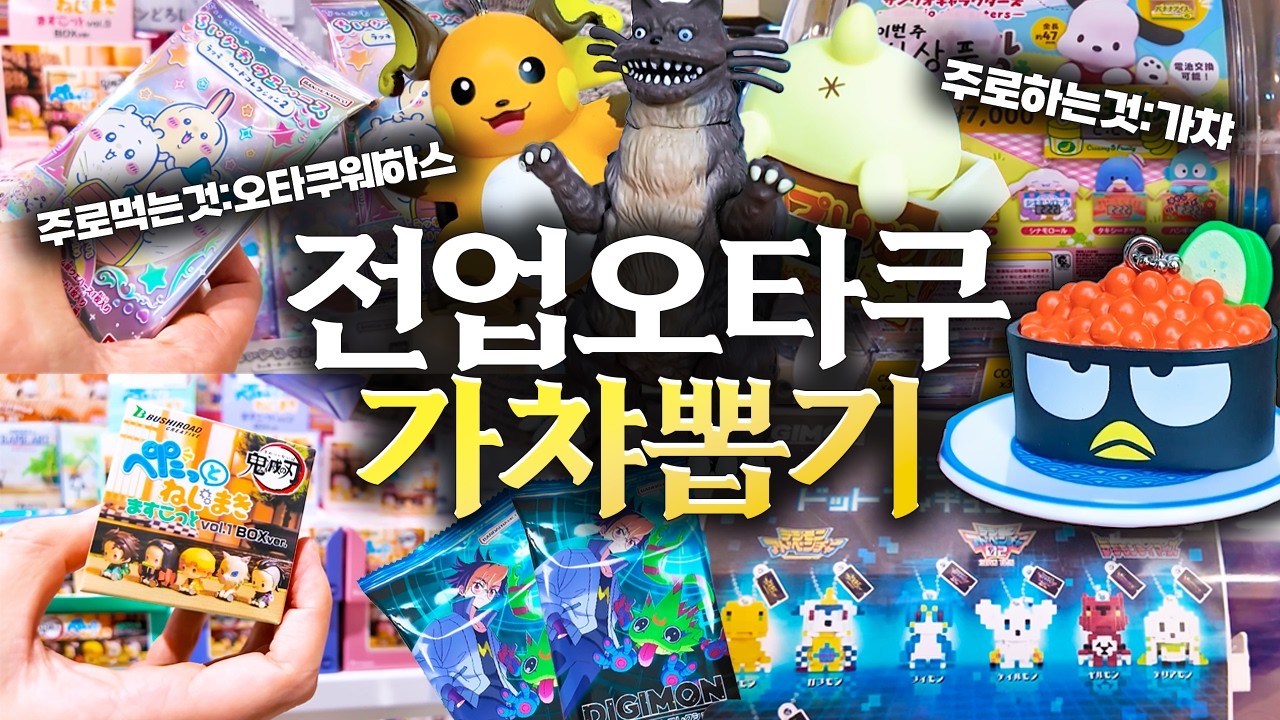 취미는 가챠뽑기, 특기는 가챠망하기고요, 주로 오타쿠웨하스를 먹습니다.