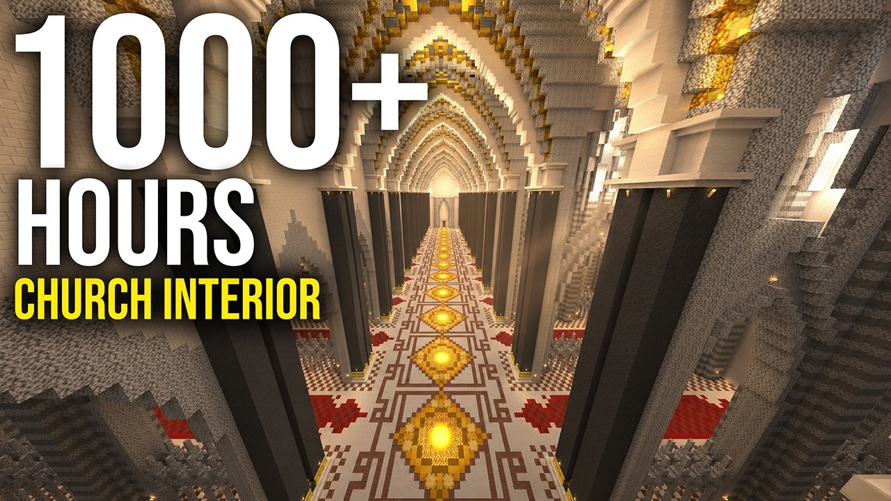 The Largest Cathedral in Minecraft Survival Mode | Full Interior Tour