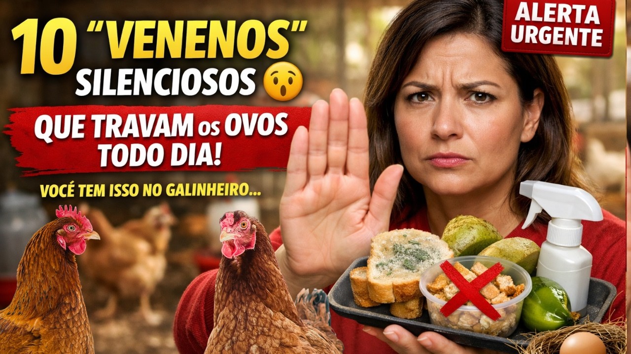Os 10 _venenos_ silenciosos que impedem suas galinhas de botar ovos diariamente.