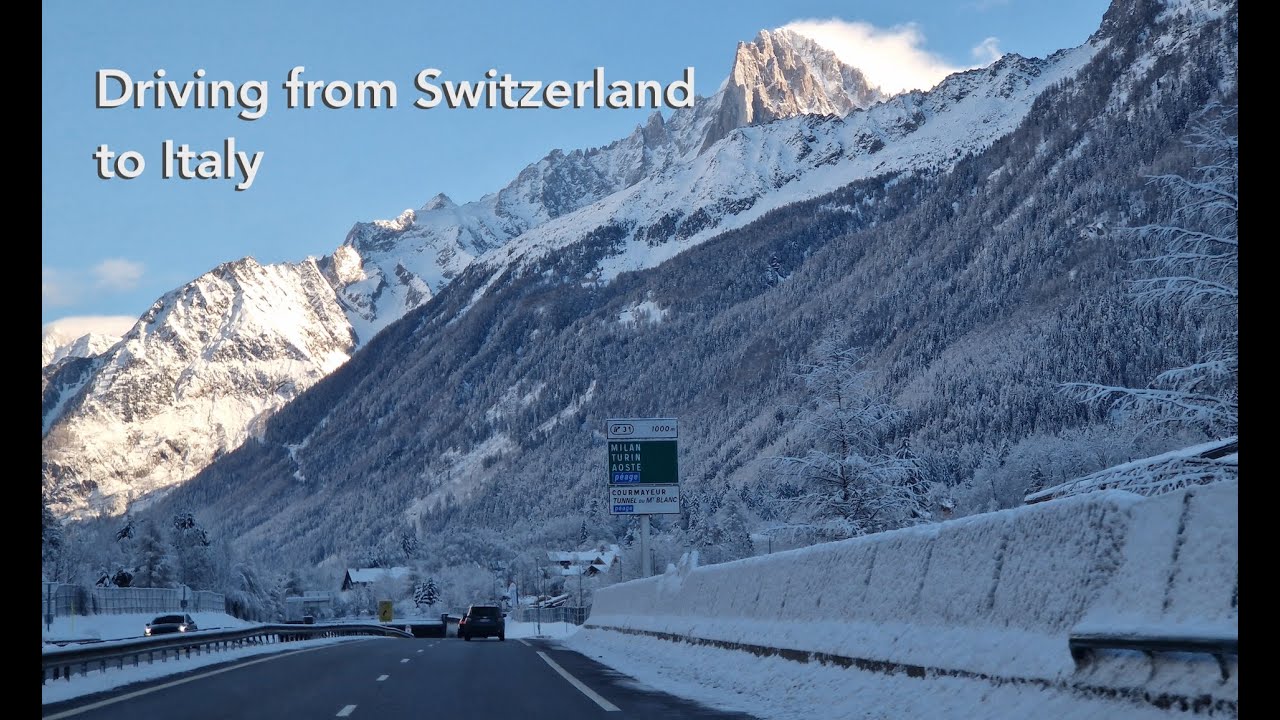 Driving from Geneva to Courmayeur in Italy (Mont Blanc)