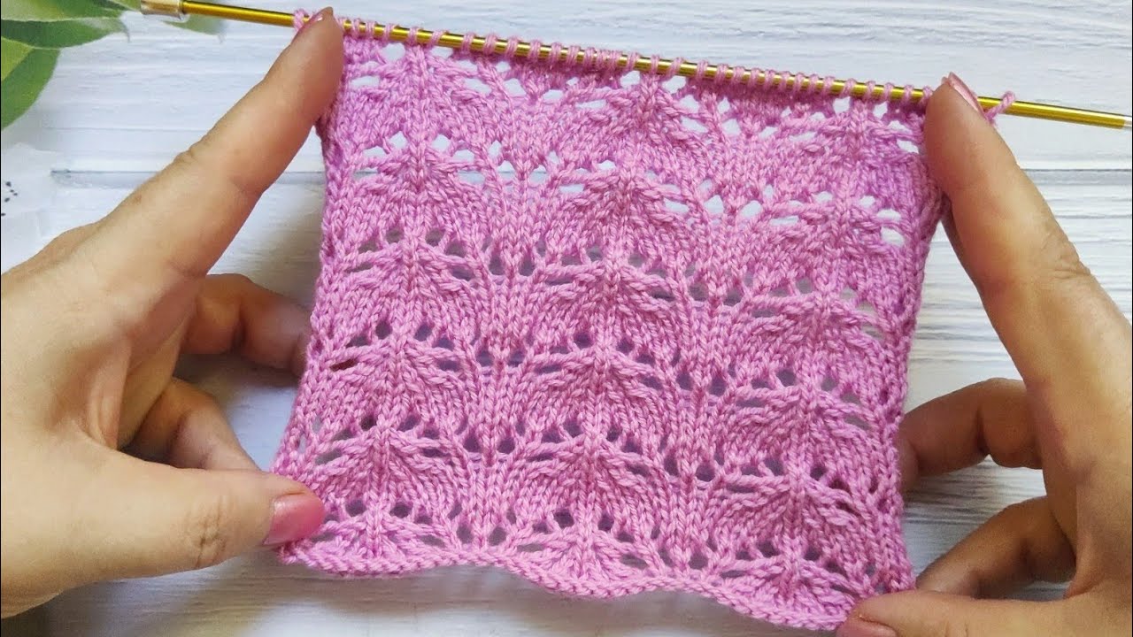 Lace Stitch Knit Pattern | Ajourmuster stricken | Punto Traforato ai ferri | Point Ajouré au Tricot