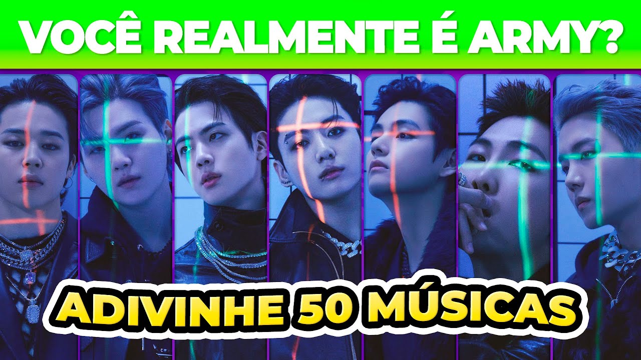 ADIVINHE 50 M&Uacute;SICAS DO BTS!💜 | KPOP GAME | Dia de Kpop! ☀️