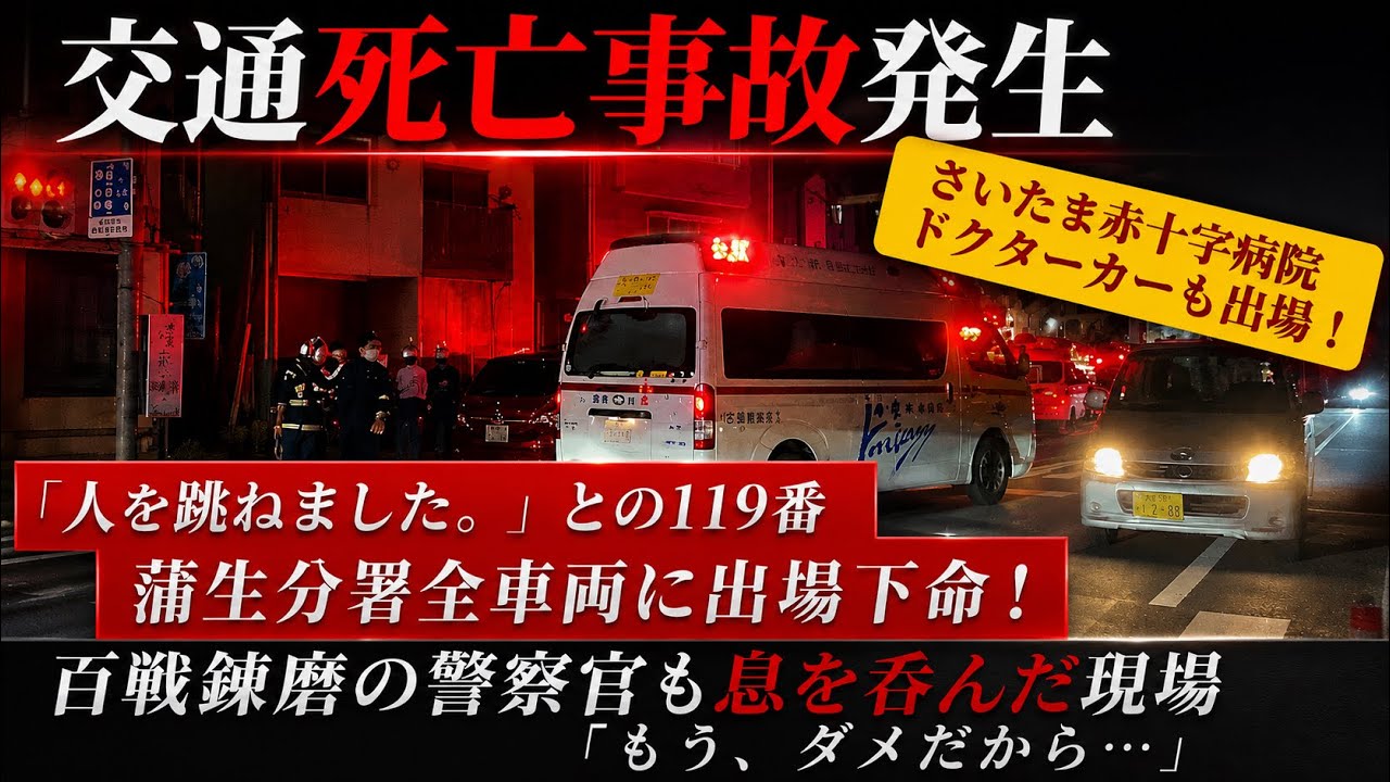 【激録・消防救急24時 mission21】「人を車で跳ねました。」との119番入電！蒲生分署4台一斉出場！　警察も駆けつけ通行止めの瞬間！　警察官も息を呑んだ現場「もう、ダメだから…」