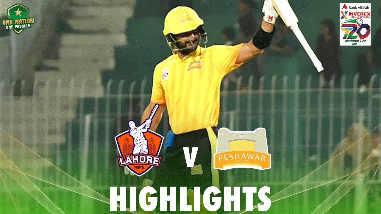 Full Highlights | Lahore Whites vs Peshawar | Match 3 | National T20 Cup 2025 | PCB | M2L1