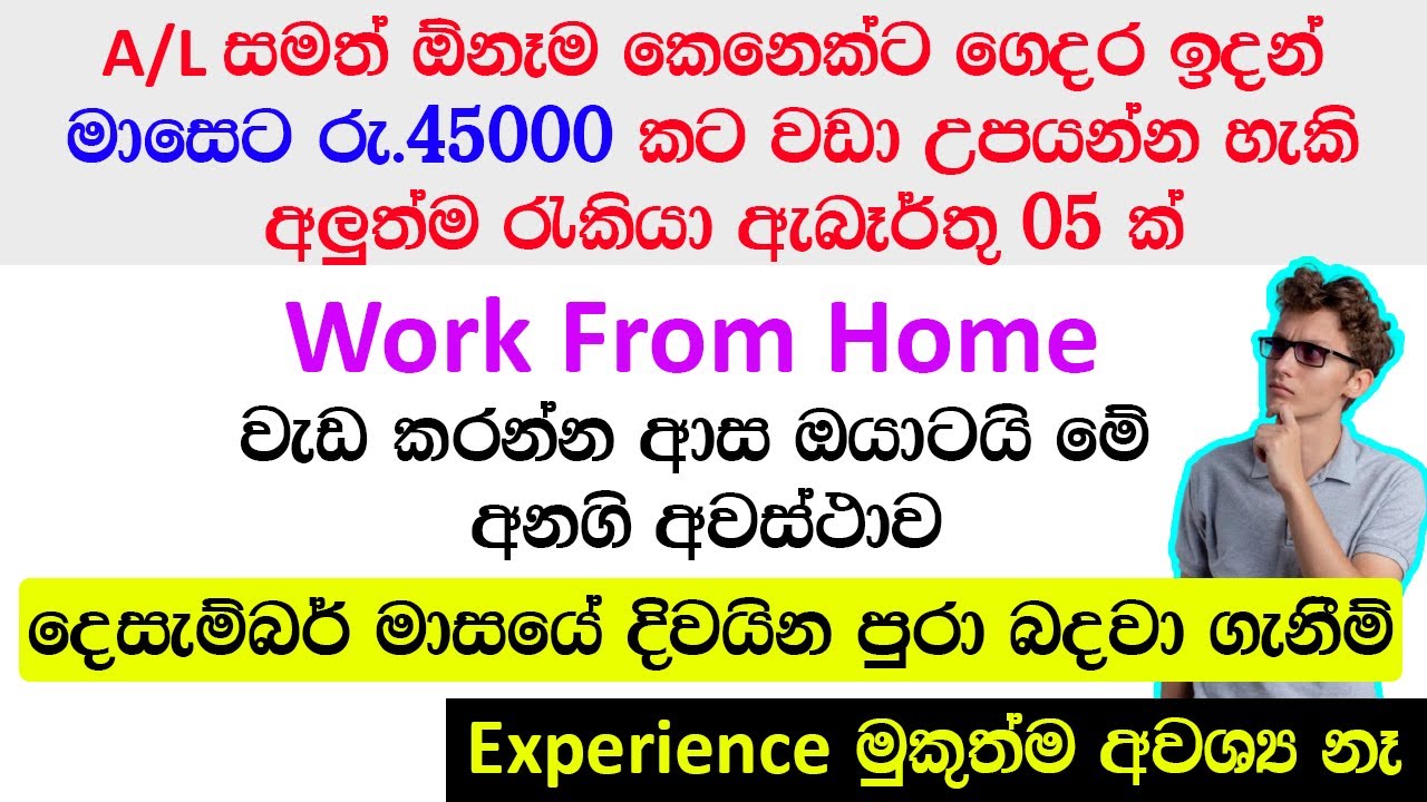 Work From Home නවතවම රැකියා ඇබෑර්තු නිකුත් වුණා /Work From Home Job Vacancy - 2025