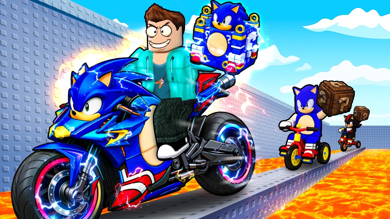 I USED BIKES TO STEAL MY OWN INFINITY LUCKY BLOCK IN ROBLOX | ENGLISH