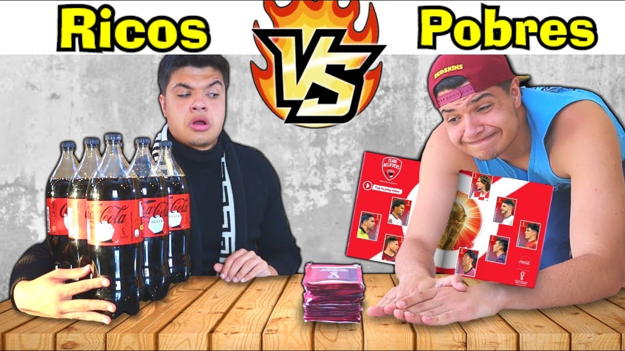 RICOS VS POBRES BATENDO BAFO PARA COMPLETAR A PÁGINA DA COCA COLA NO ÁLBUM DA COPA #31