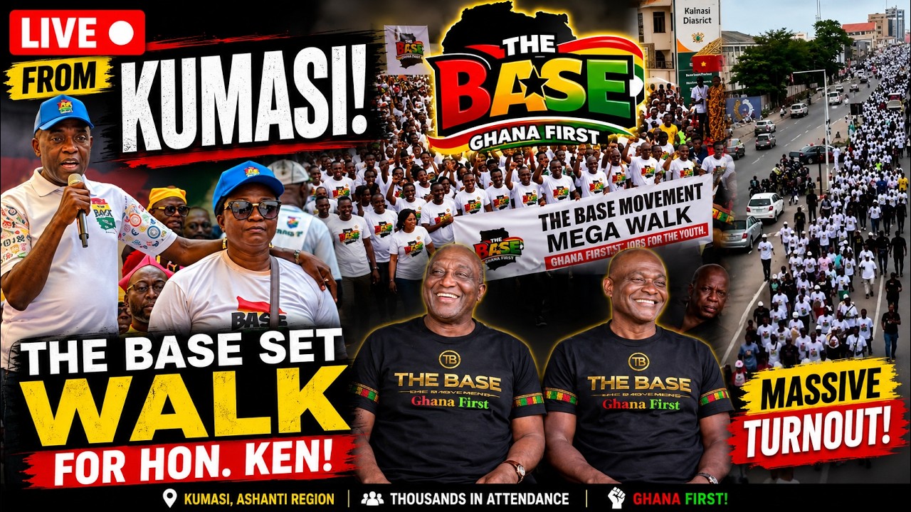 🔴 LIVE FROM KUMASI: Massive Turnout as The Base Holds Walk for Hon. Kennedy Agyapong | Ghana News