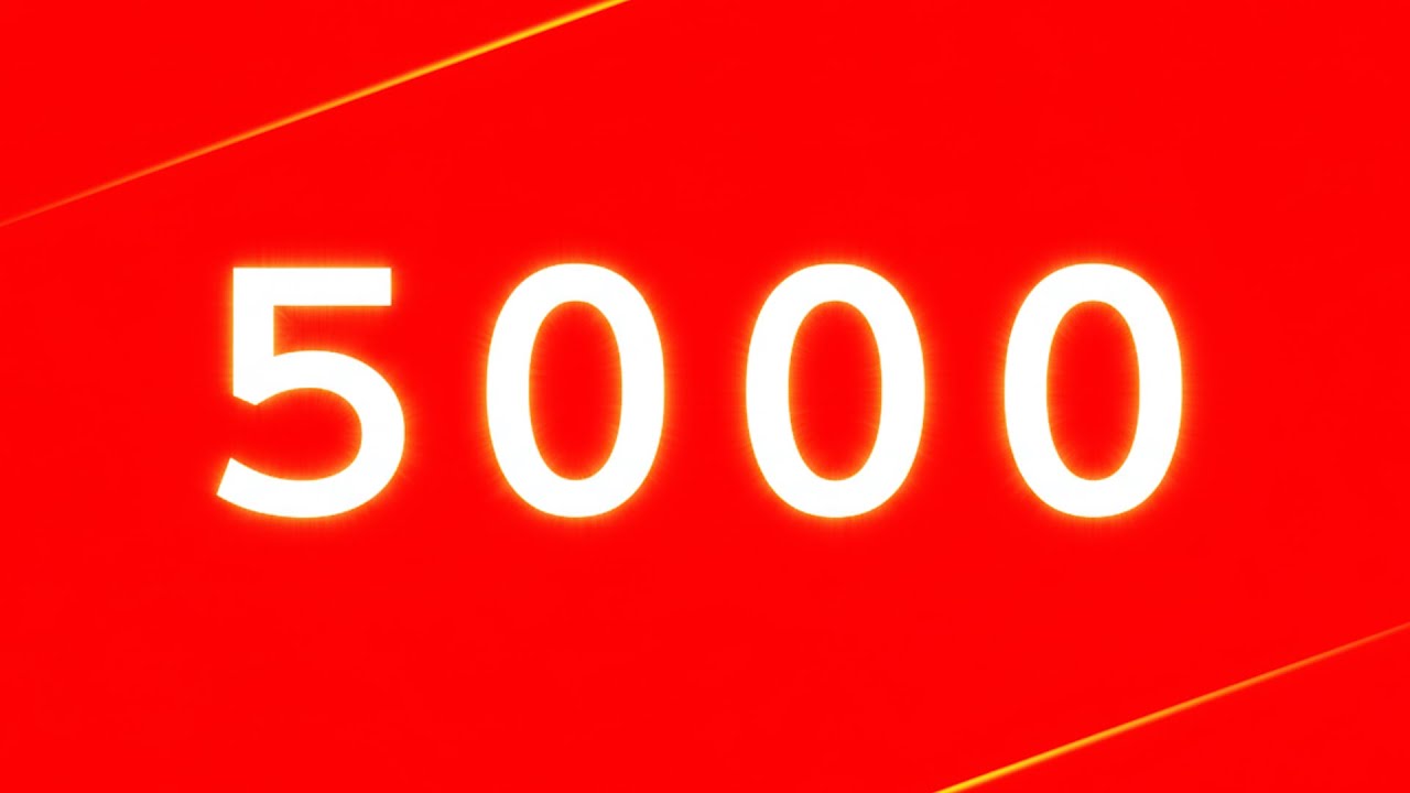 Числа от 0 до 5000: визуализация с помощью цветового градиента