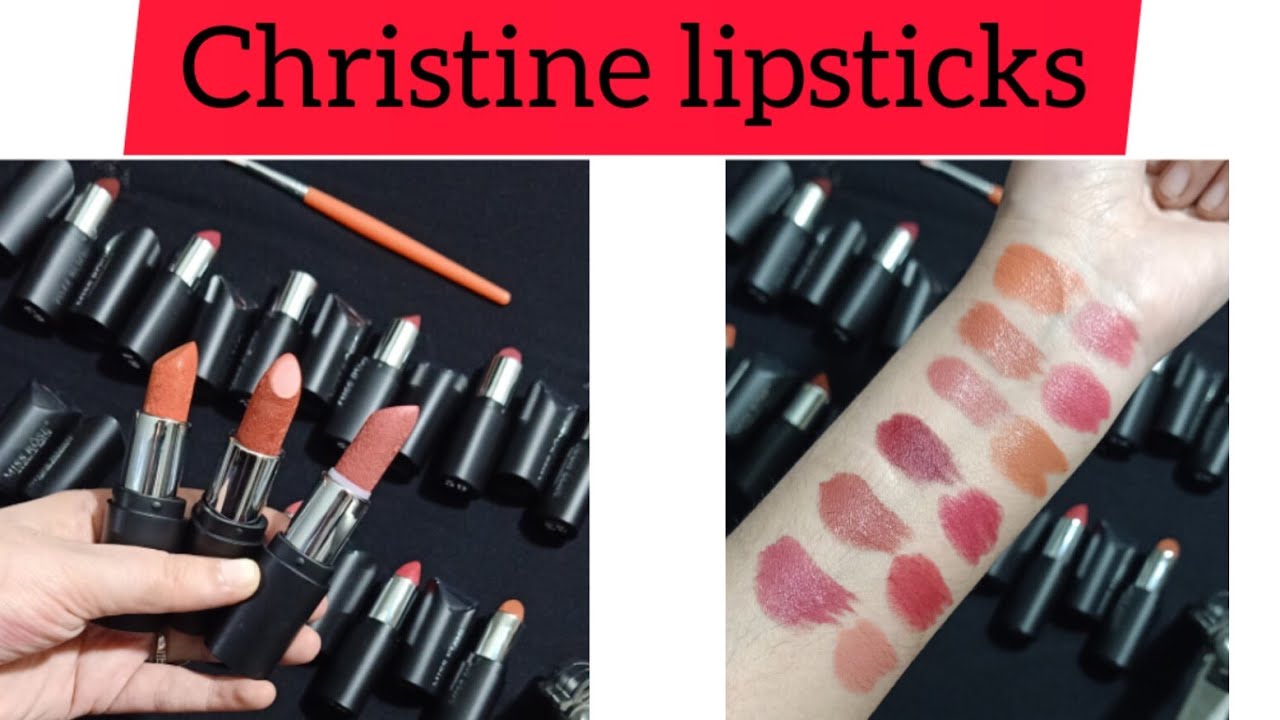Christine lipsticks swatches with num detailed review