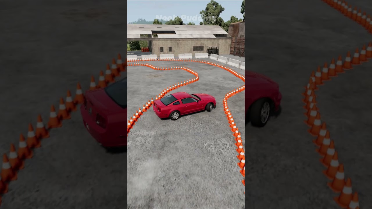 Mustang GT Impossible Cone Parking Challenge! 🚗🎯 